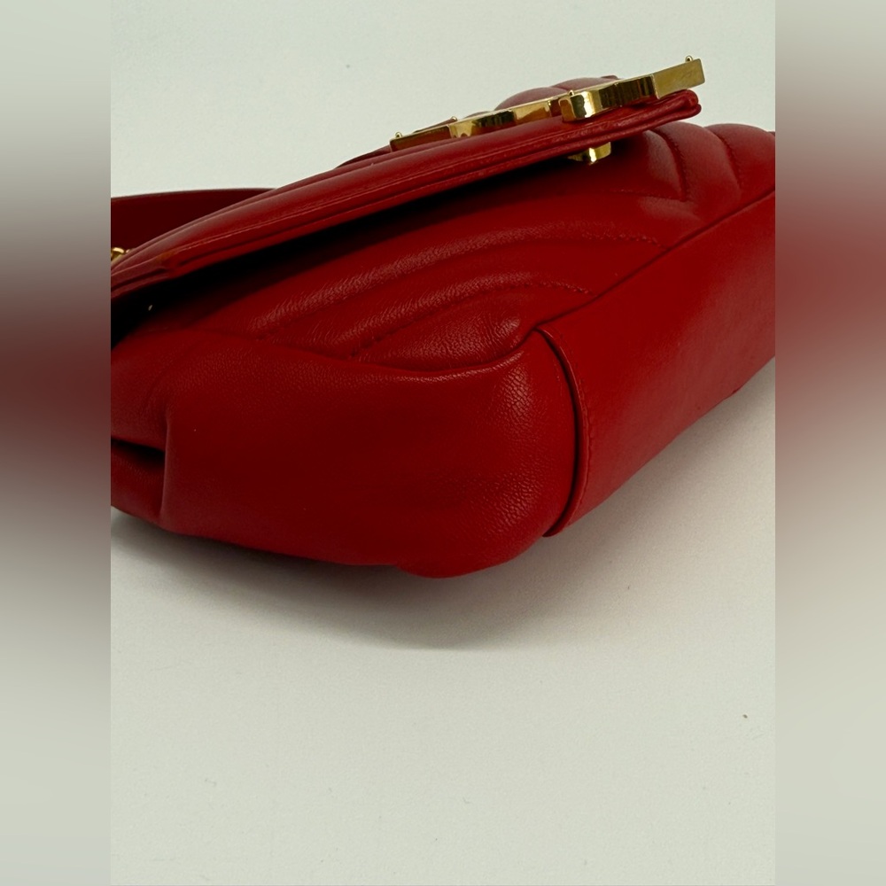 Saint Laurent Shevron College Baby Leather Crossbody Bag - Picture 11 of 16